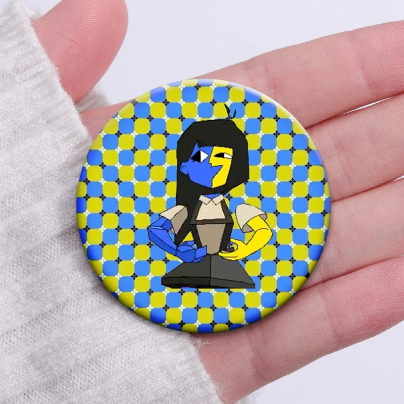 Ena الرسم الصناعي المطر روك لينة زر دبابيس الإبداعية شارة بروش معدني لحقيبة معطف قبعة الديكور مجوهرات اكسسوارات هدايا