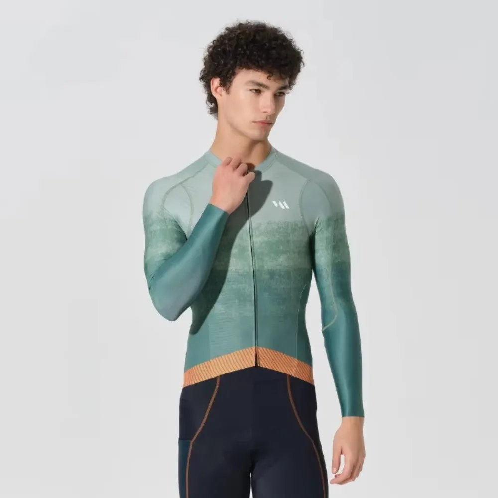 

Mens Long Sleeve Cycling Jersey Sun Protection Summer Custom Logo Cycling Wear Quality Racing Road Bike Jersey Shirt
