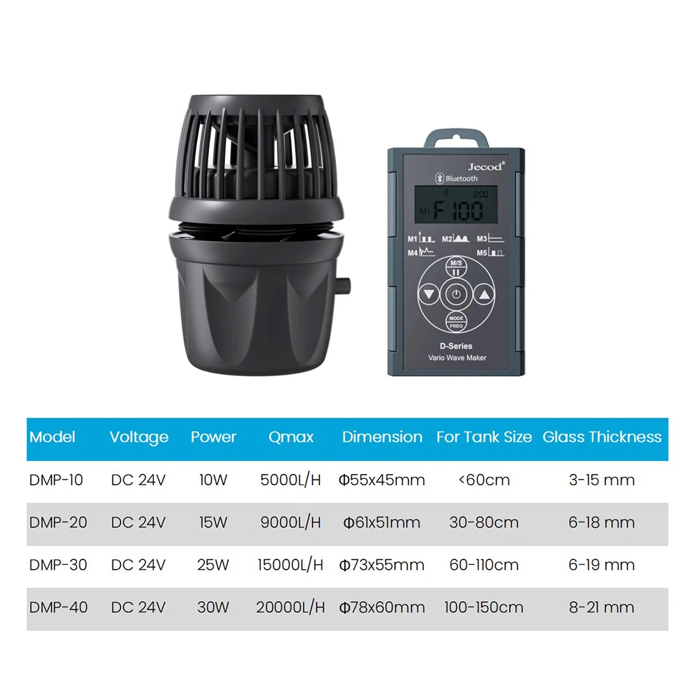 Jecod Jebao dmp-10/20/30/40 Aquarium Wavemaker Pump Freshwater