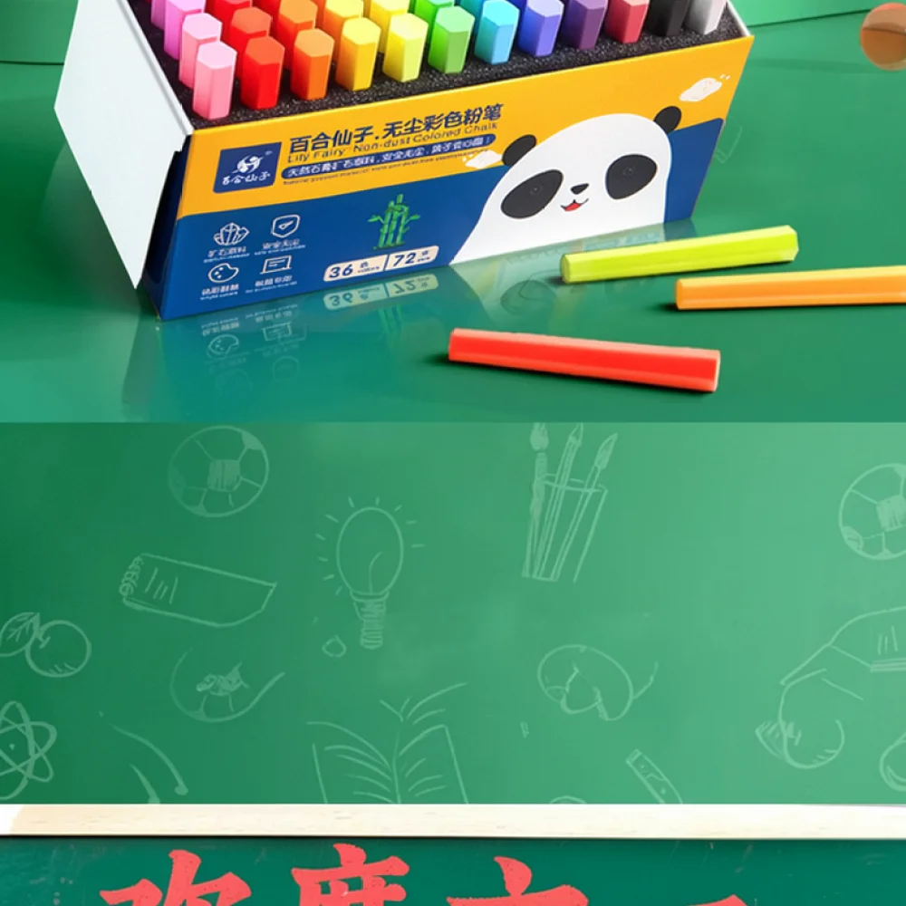 Safe Dust Free Pastel Chalks For School Board Drawing Colorful Writing Accessories Creative Kids Art Teaching Supplies