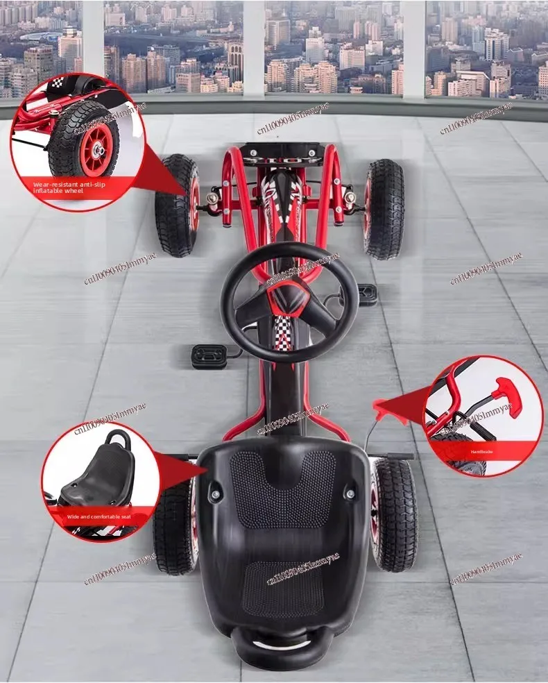 Children's four-wheeled go-kart pedal toy size pedal bicycle
