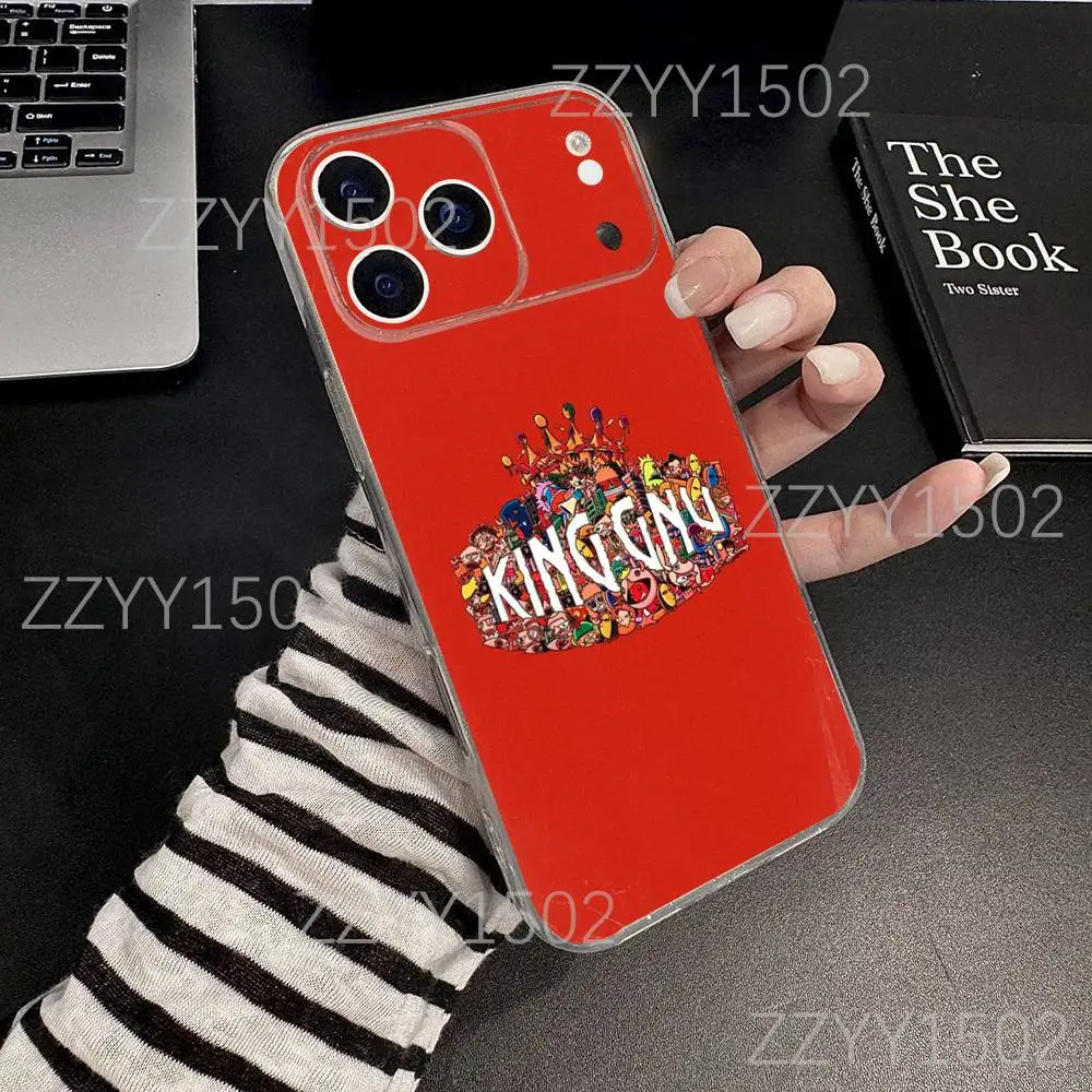 킹 구노 래퍼 폰 케이스 아이폰 17,16,15,14,13,12,11 프로,맥스,플러스,X,XS,XR,SE4,E 미니 투명 소프트