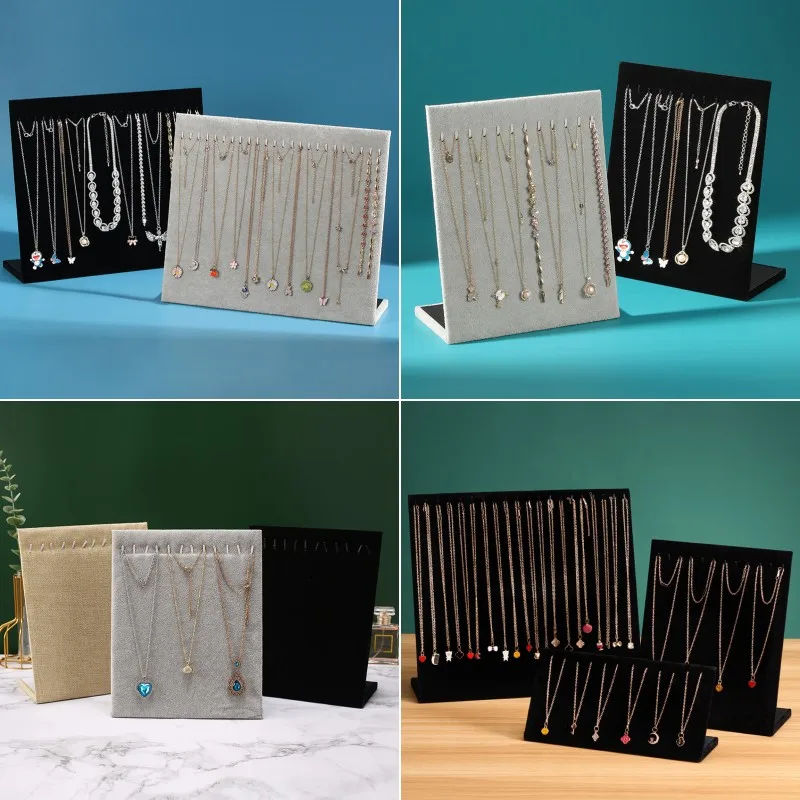 

Jewelry Display Stand for Necklace Pendant Velvet Jewelry Organizer Holder for Bracelet Chains Stud Earring Display Rack