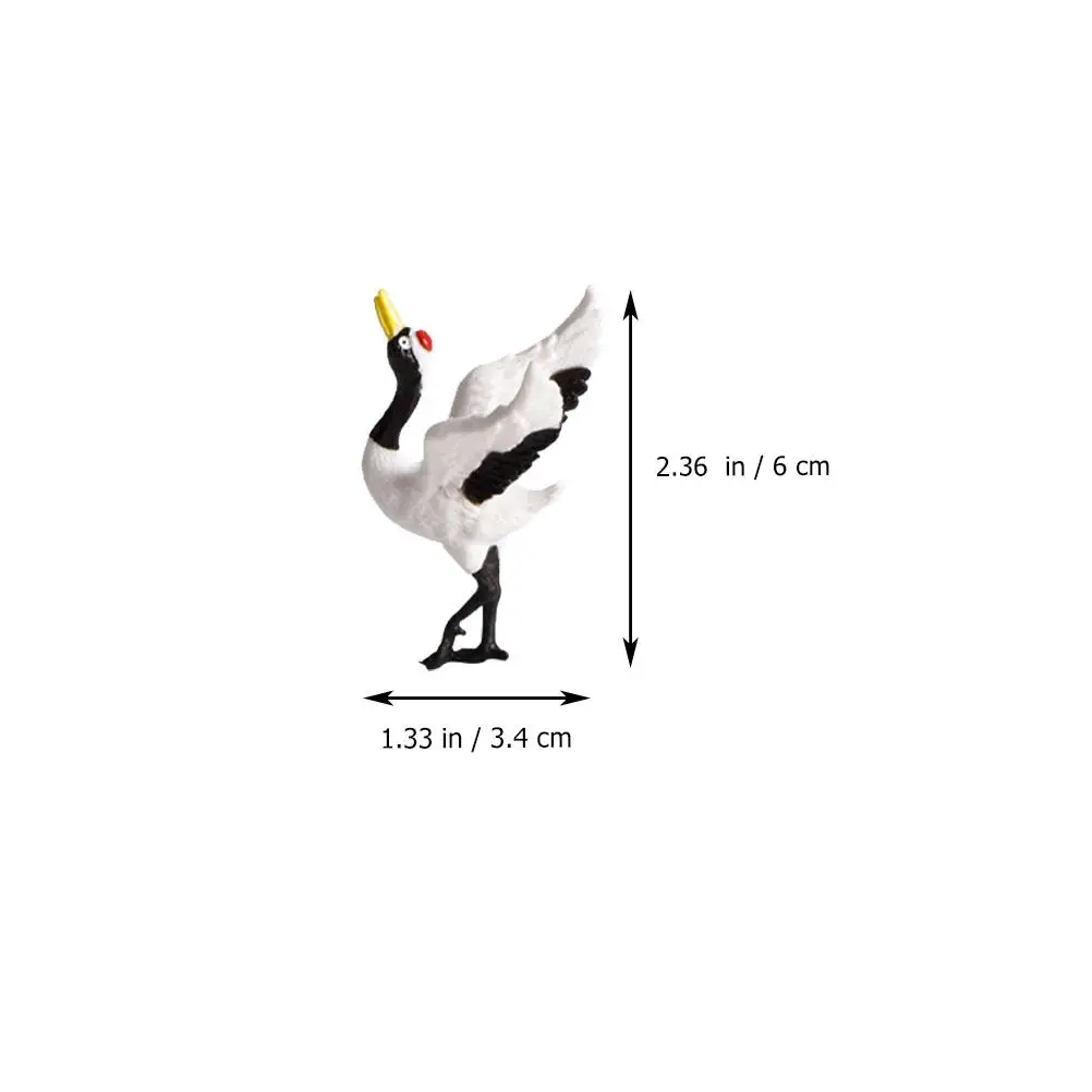 3 Pcs Decor Simulated Red-crowned Crane Ornament Flowerpot Animal Aquarium Decoration Fall Plant