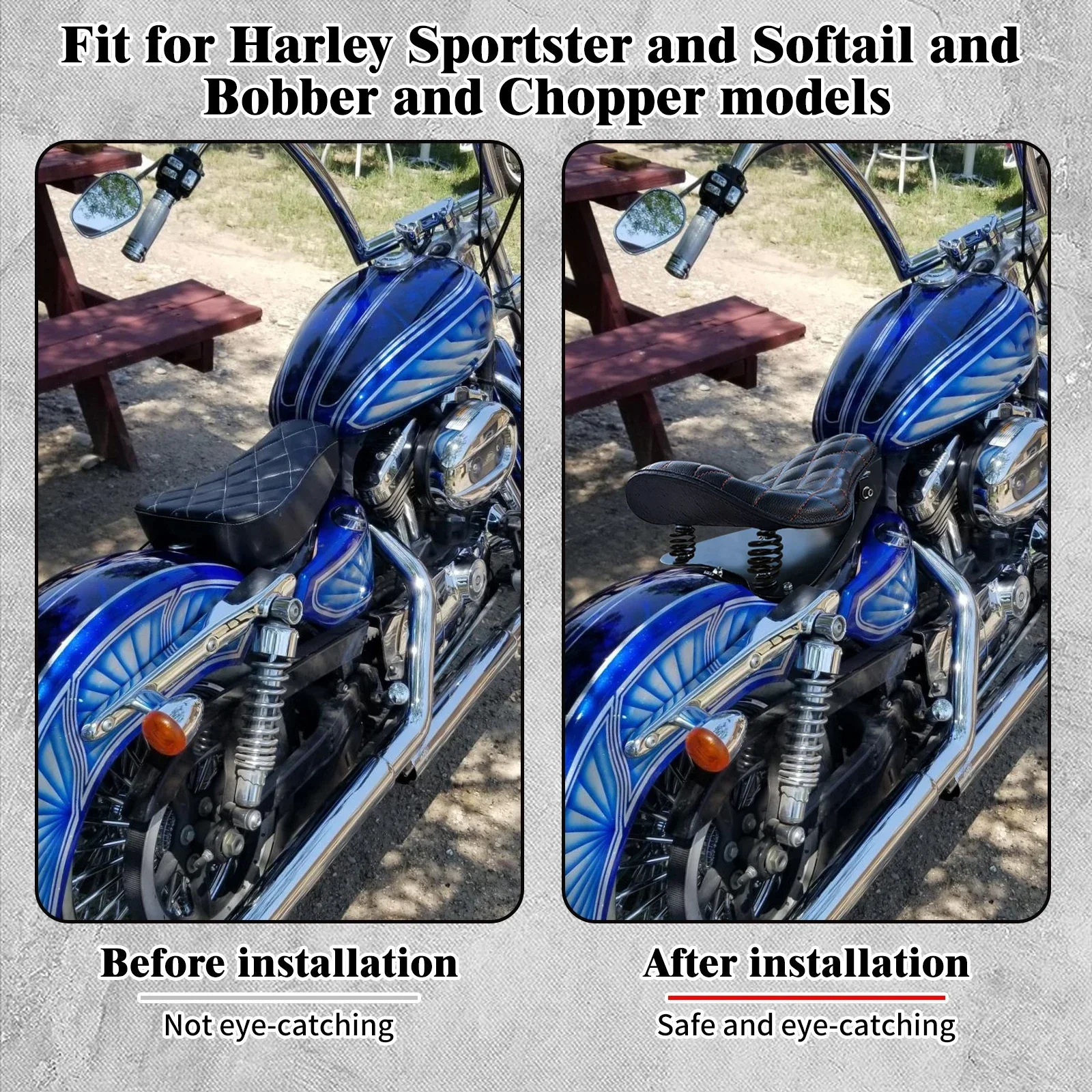 Motorfiets Zetel Lente Zadel Solo Zetelveren Montage Kits Voor Harley Touring Road Glide Sportster 883 Softail Bobber Chopper