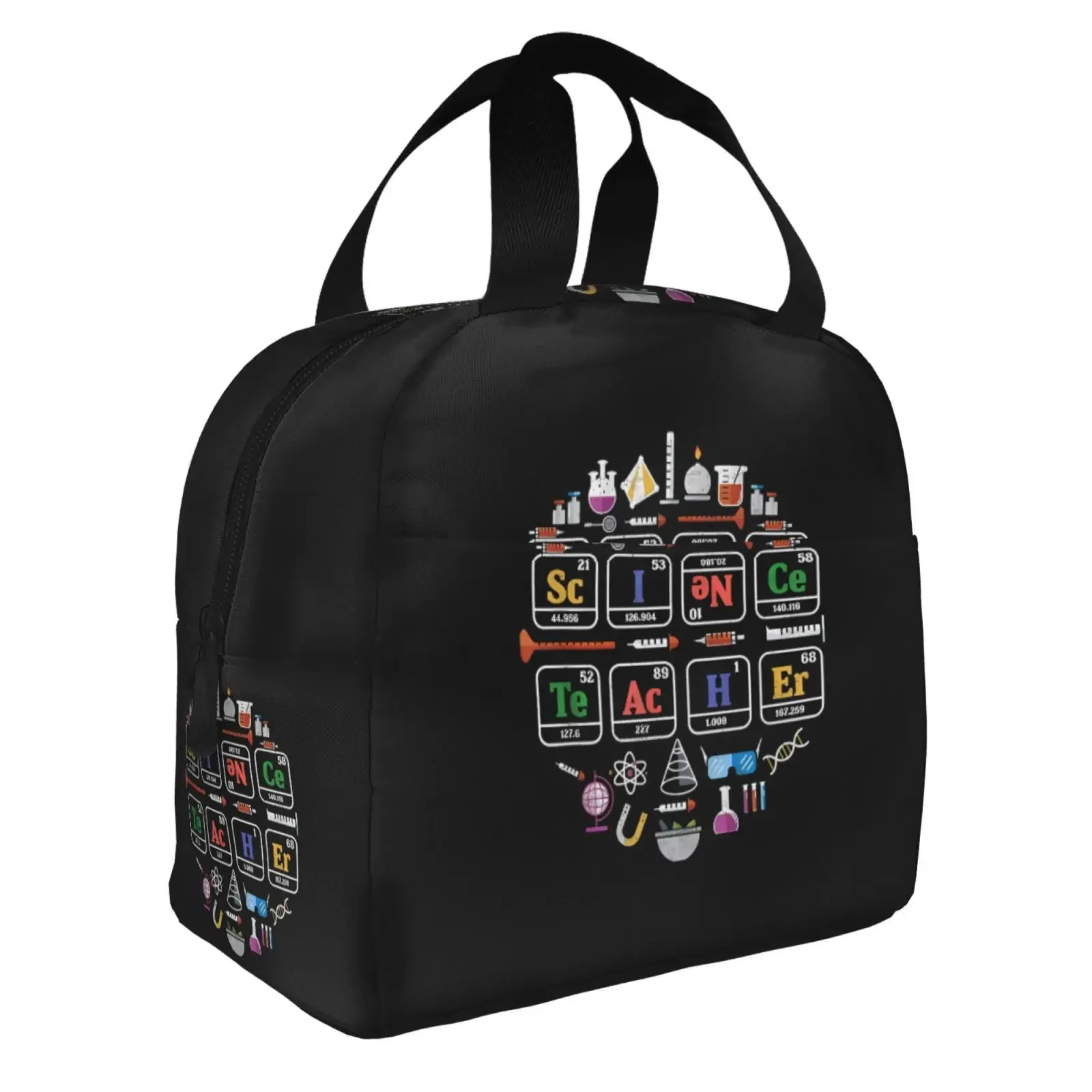 Science Teacher Periodic Table Portable Lunch Boxes Waterproof Thermal Cooler Food Insulated Lunch Bag  School