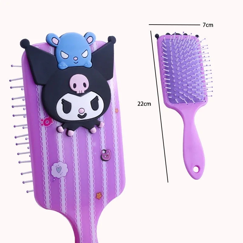 

Kuromi Air Cushion Combs My Melody Pochacco Kawaii Anime Figures Hair Brush 3D Massage Comb Haircare Girl Hairdressing Tool Gift