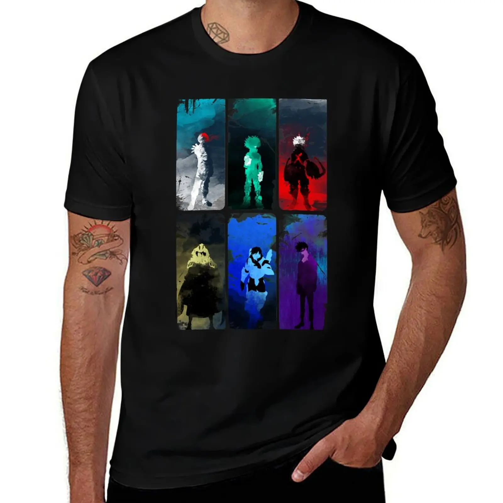 

What is your power (6 heroes) T-Shirt Anime t-shirt oversized blue archive funny t shirts men