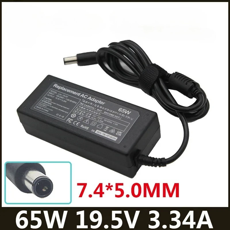 

19.5V 3.34A 65W 7.4*5.0mm AC Laptop Charger Adapter for Dell Latitude E5250 E5440 E5450 E5540 E5550 E6420 E6430 E6440 HA65NM130