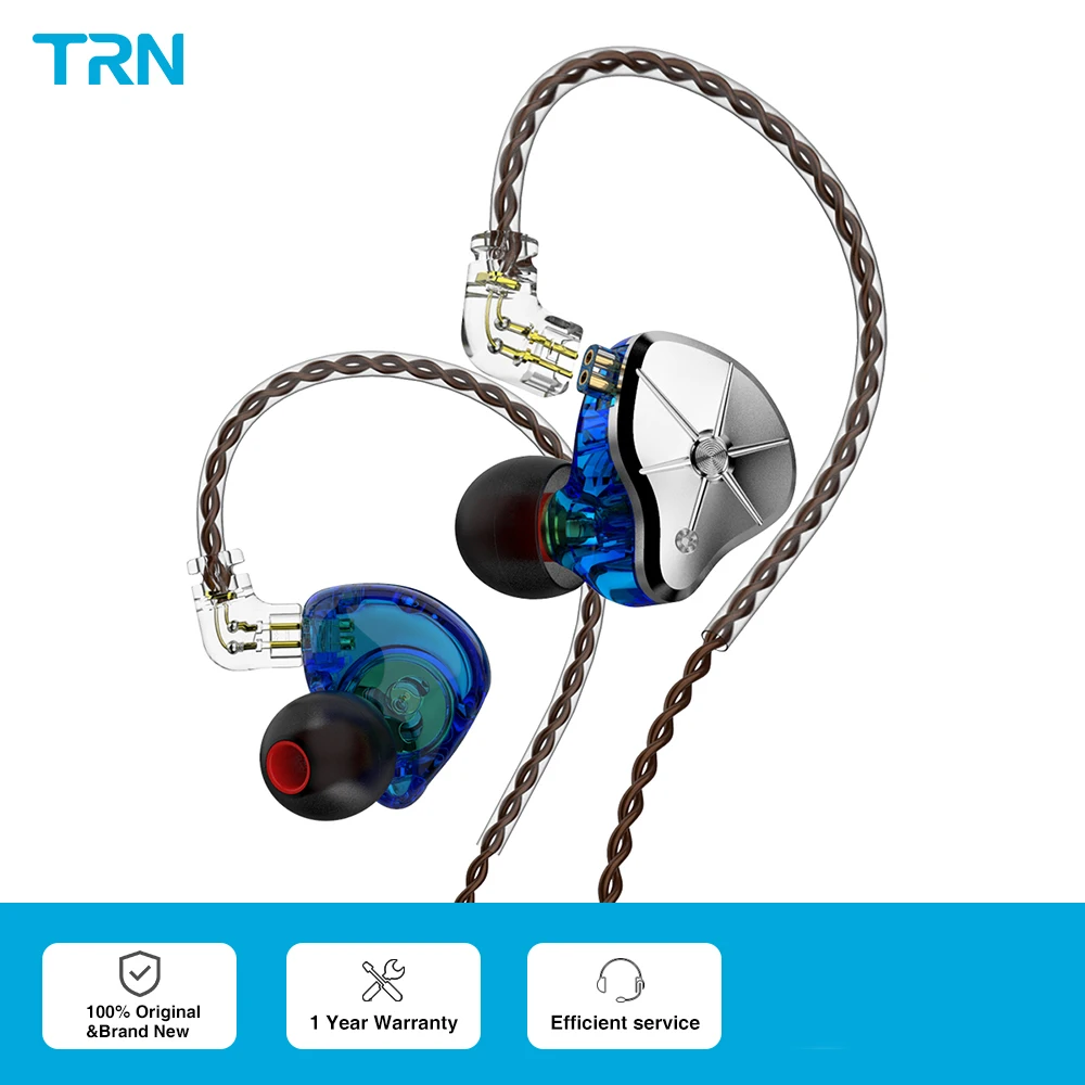 TRN STM 1DD 1BA auriculares intrauditivos híbridos HIFI Monitor de DJ auriculares deportivos para correr tapones para los oídos auriculares con filtro reemplazable híbrido