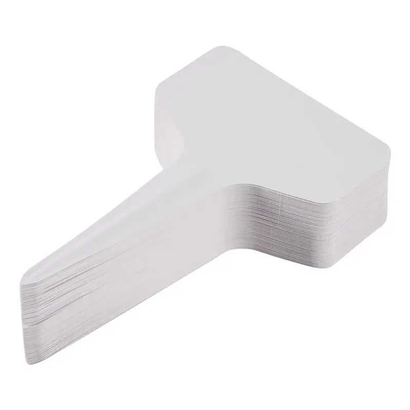 A67P-50Pcs Plastic Plant T-Type Tags Markers Nursery Garden Decoration Tags For Plants Garden Decor Gardening Label