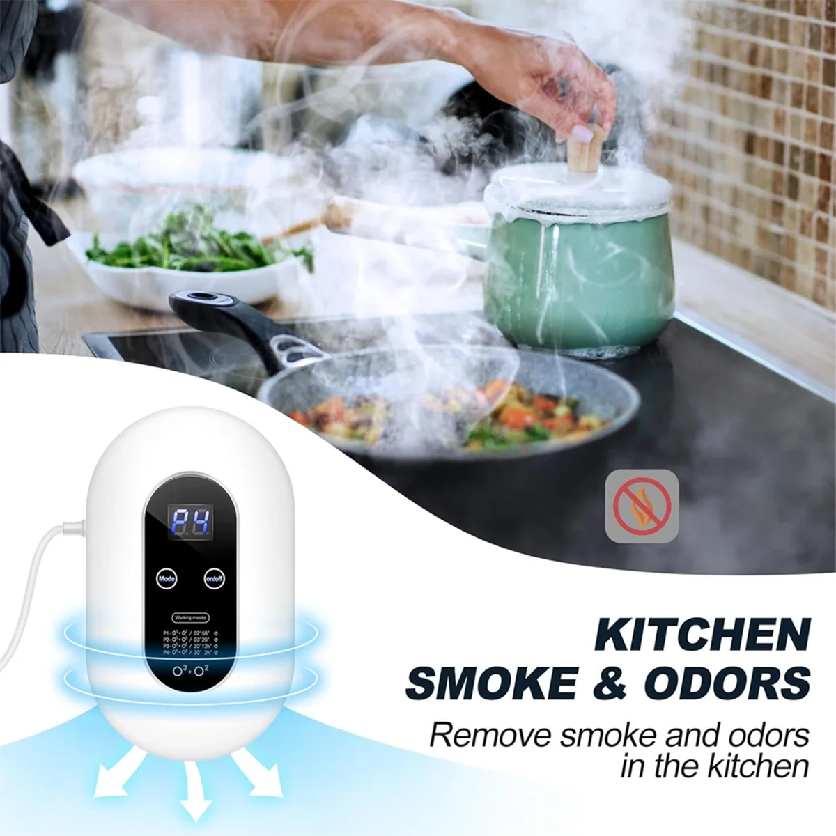FZFZ Eliminator Zapachów do Mocnych Zapachów Dezodorant do Kuwet dla Kotów Jonizatory Powietrza Domowy Oczyszczacz Powietrza Wtykowy US