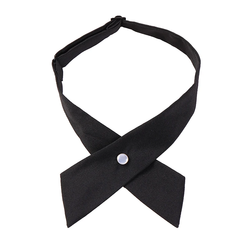 Ikepeibao Crossover Solid ผีเสื้อ Bowknot Bow Tie Cross Knot Bowtie Bowtie ผู้ชายเนคไทผู้หญิงคอโพลีเอสเตอร์ Gratis Ongkir