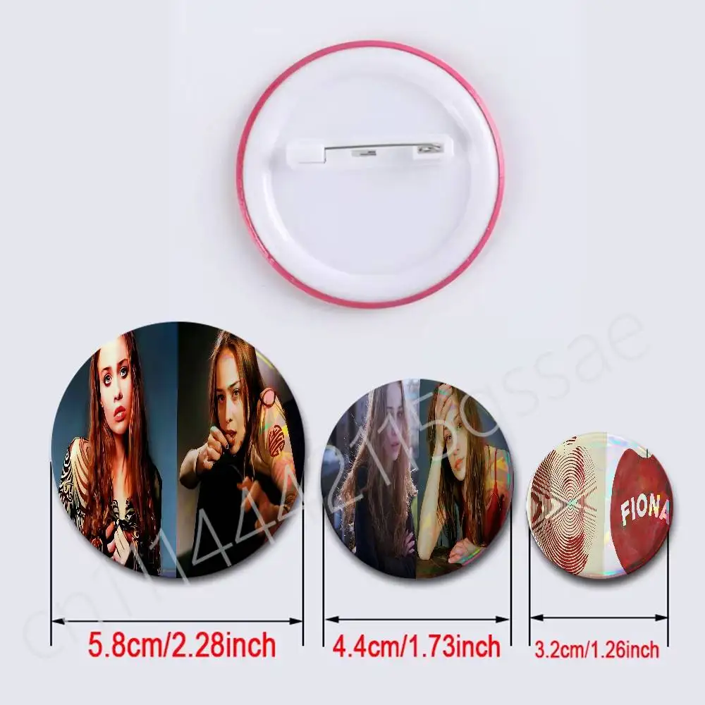 FOR Fiona Apple 2Pcs Round Badge Set Button Brooch Pin, Anime Game Fans Collectible Decor & Birthday Gift