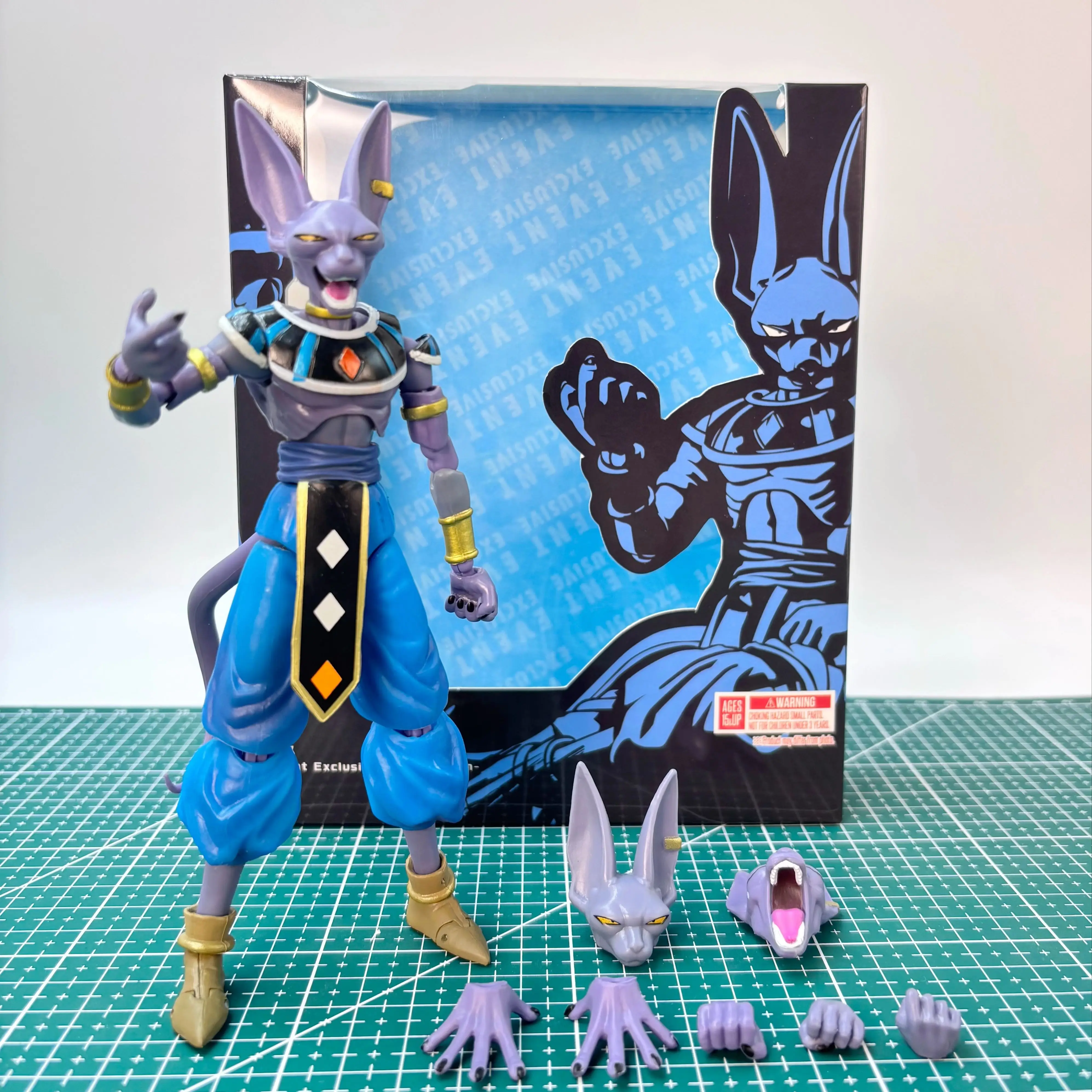 Bandai S.H.Figuarts Dragon Ball Beerus God of Destruction Action Figure, Articulated Joints, desktop Model, Merchandise Gift