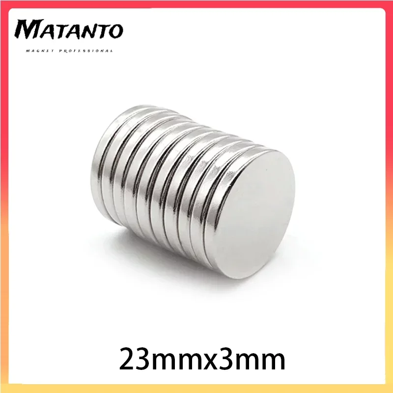 2/5/10/20PCS 23x3mm Rare Earth Strong Neodymium Magnets Small Round Magnetic Sheet Disc Permanent Fridge Magnets Fishing 23*3mm