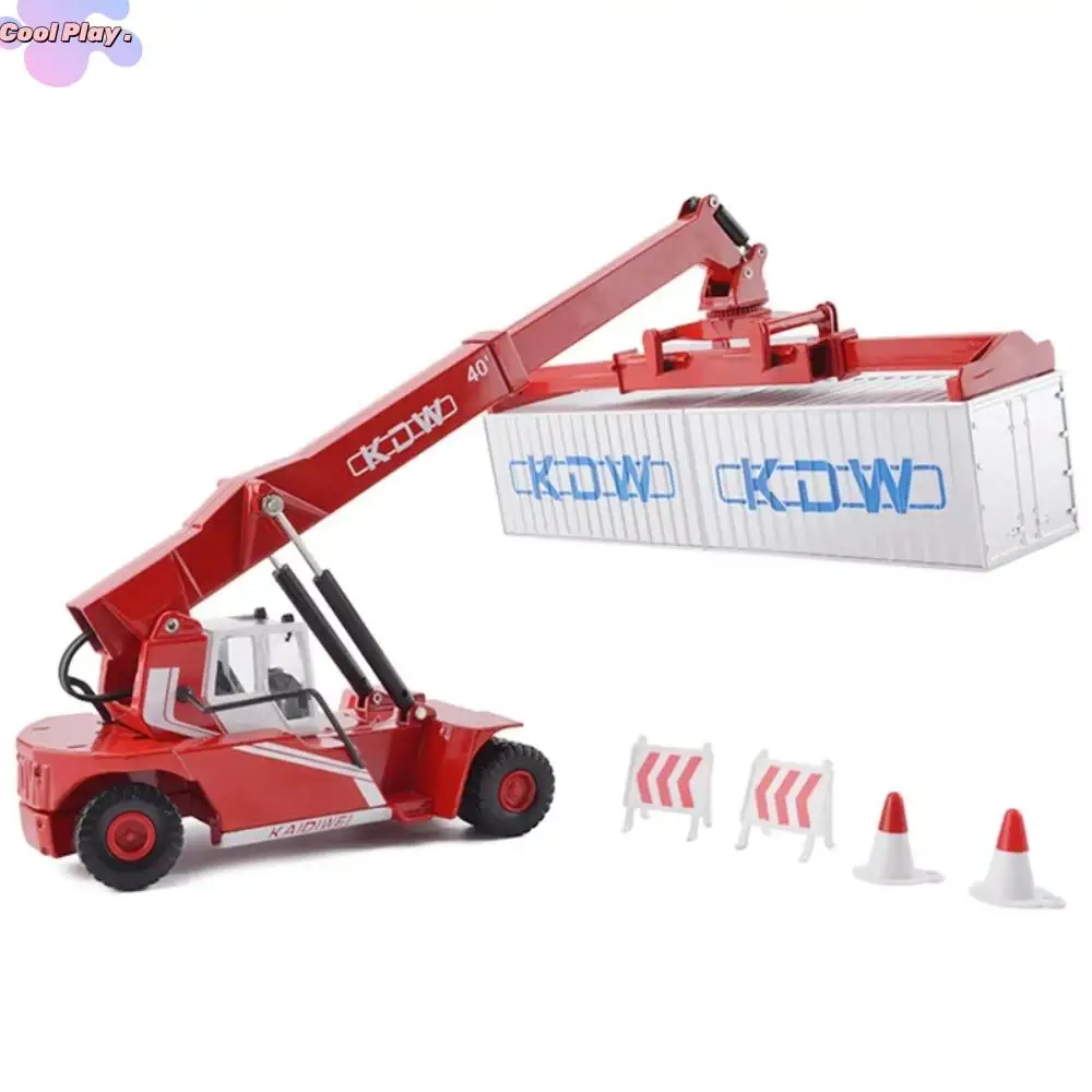 

1:50 Scale Container Crane Model Front Lifting Cars Alloy Body Construction Vehicle Model Sliding Transport Engineering