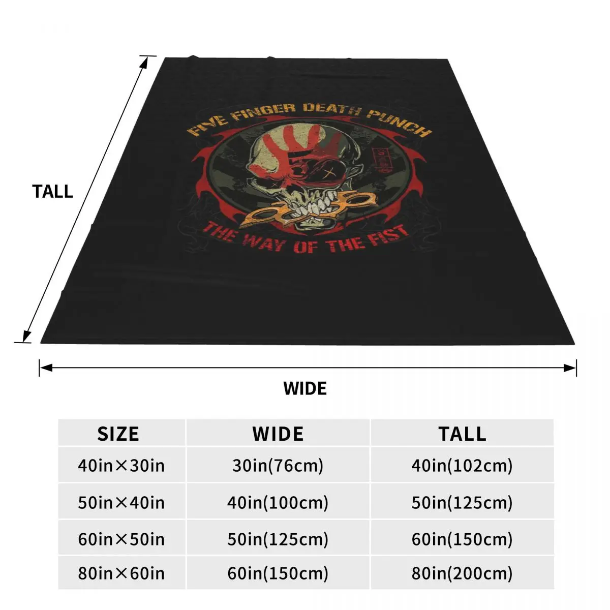Five Finger Death Punch Blankets Flannel Sofa Throw Blanket Breathable for Home Bedroom Throws Bedspread Quilt