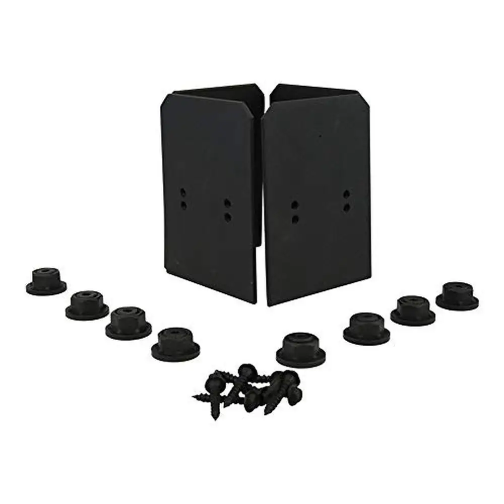 

Ironwood 6x6 Faux Post Base Plates Kit Hot Dipped Galvanized Steel ACQ Approved Decorative Plates and Hex Cap Nuts Included