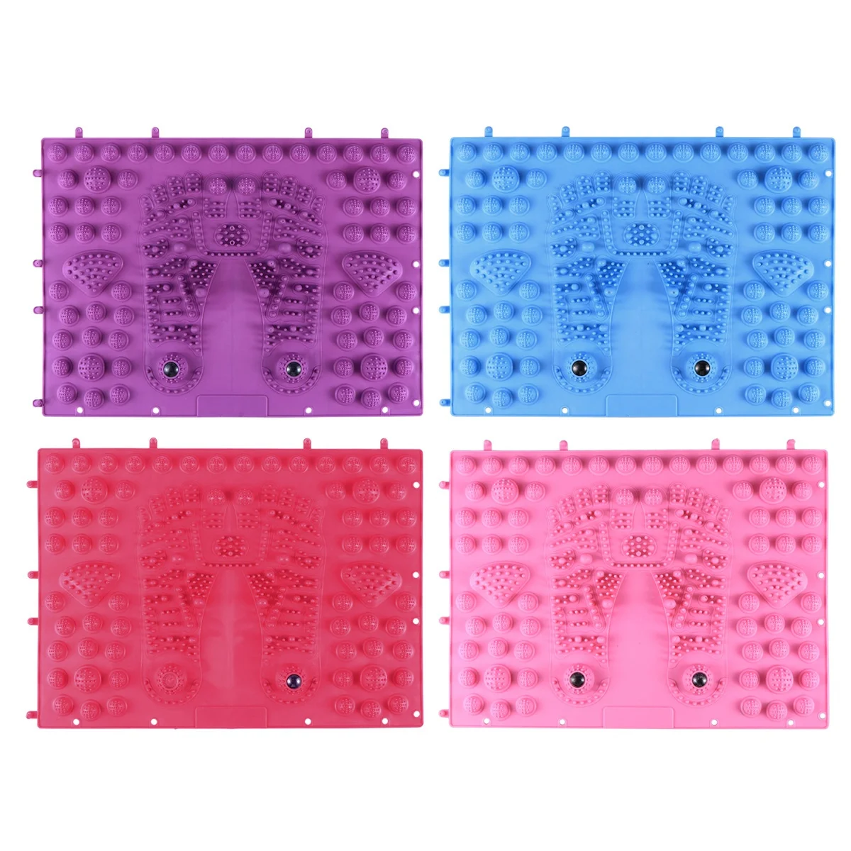 

Large Blue Reflex Foot Massage Mat Magnetic Therapy Plastic Toe Pressure Plate Acupressure Pad Foot Massaging for Pain Relief