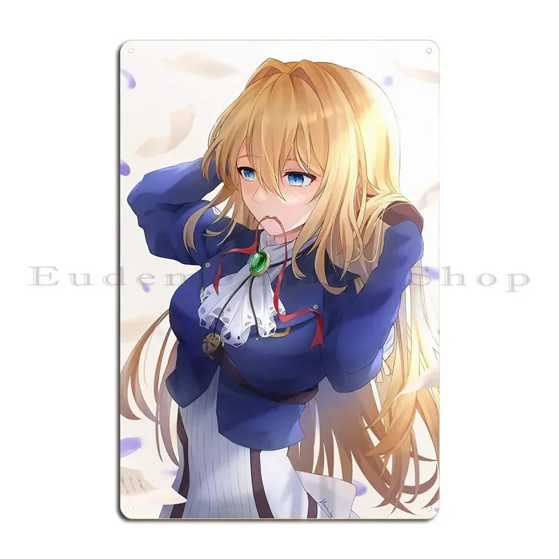 Violet Evergarden Metal Sign Designs Wall Decor Wall Decor Garage Club Party Tin Sign Poster