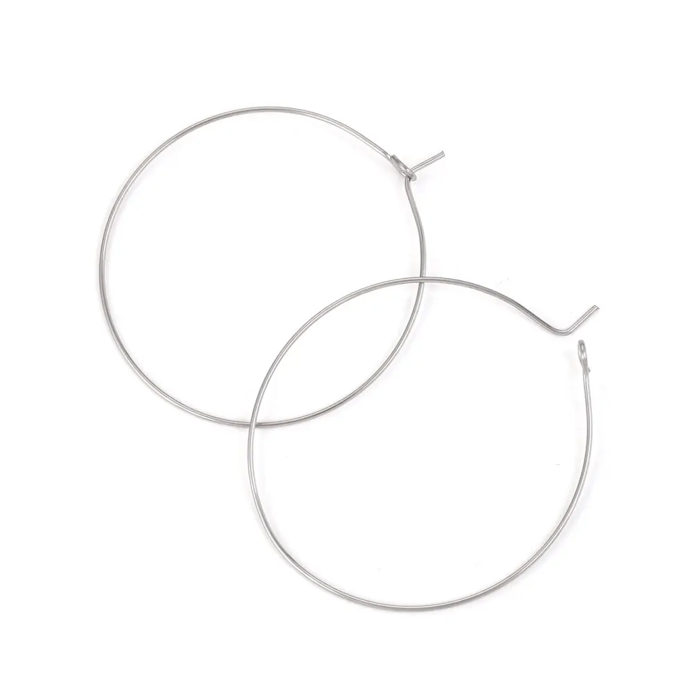 20Pcs Big Circle Wire Hoops Loop Earrings Wire Stainless Steel Dangle Earring Jewelry Making Supplies DIY Hoops Earrings Finding