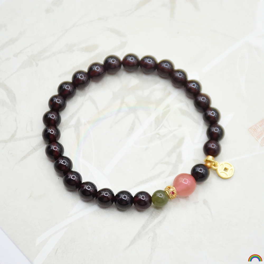 Ethnic Fashion Brand - Gelang Garnet Alami Wanita Gaya Etnik