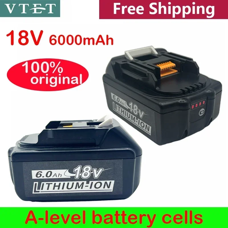 

2024 New Original For Makita 18V 6000mAh Rechargeable Power Tools Battery with LED Li-ion Replacement LXT BL1850 BL1860B BL1860