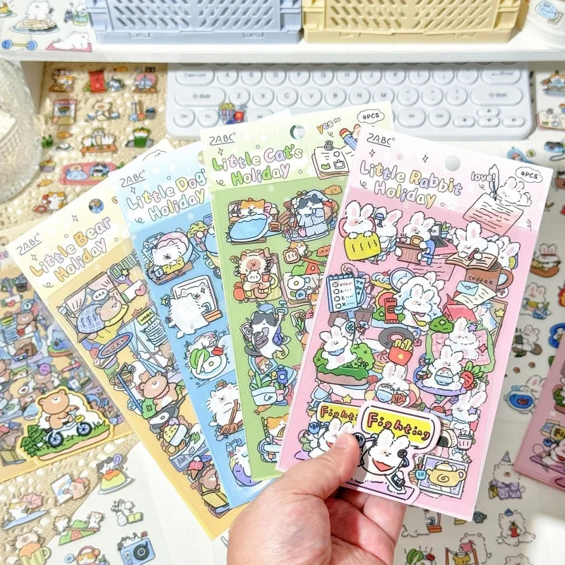 24pack-lot-kawaii-cat-dog-rabbit-bear-stickers-cute-scrapbooking-diy-diary-decorative-stationery-sticker-album-stick-label