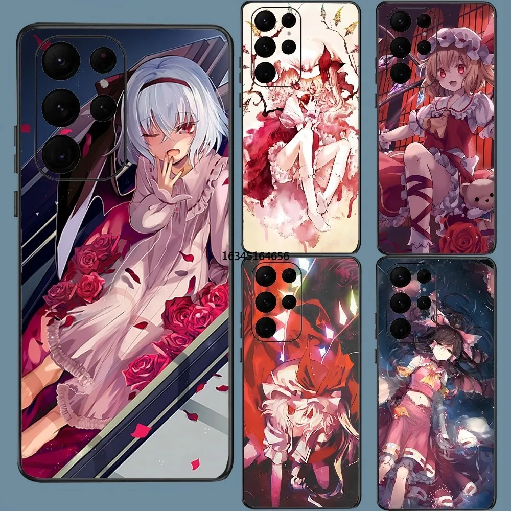 TouHou Project Flandre Scarlet Phone Case For Samsung Galaxy A52 A12 A51 S21 Edge S22ULTRA S23 S20LITE Plus Ultra Black Cover