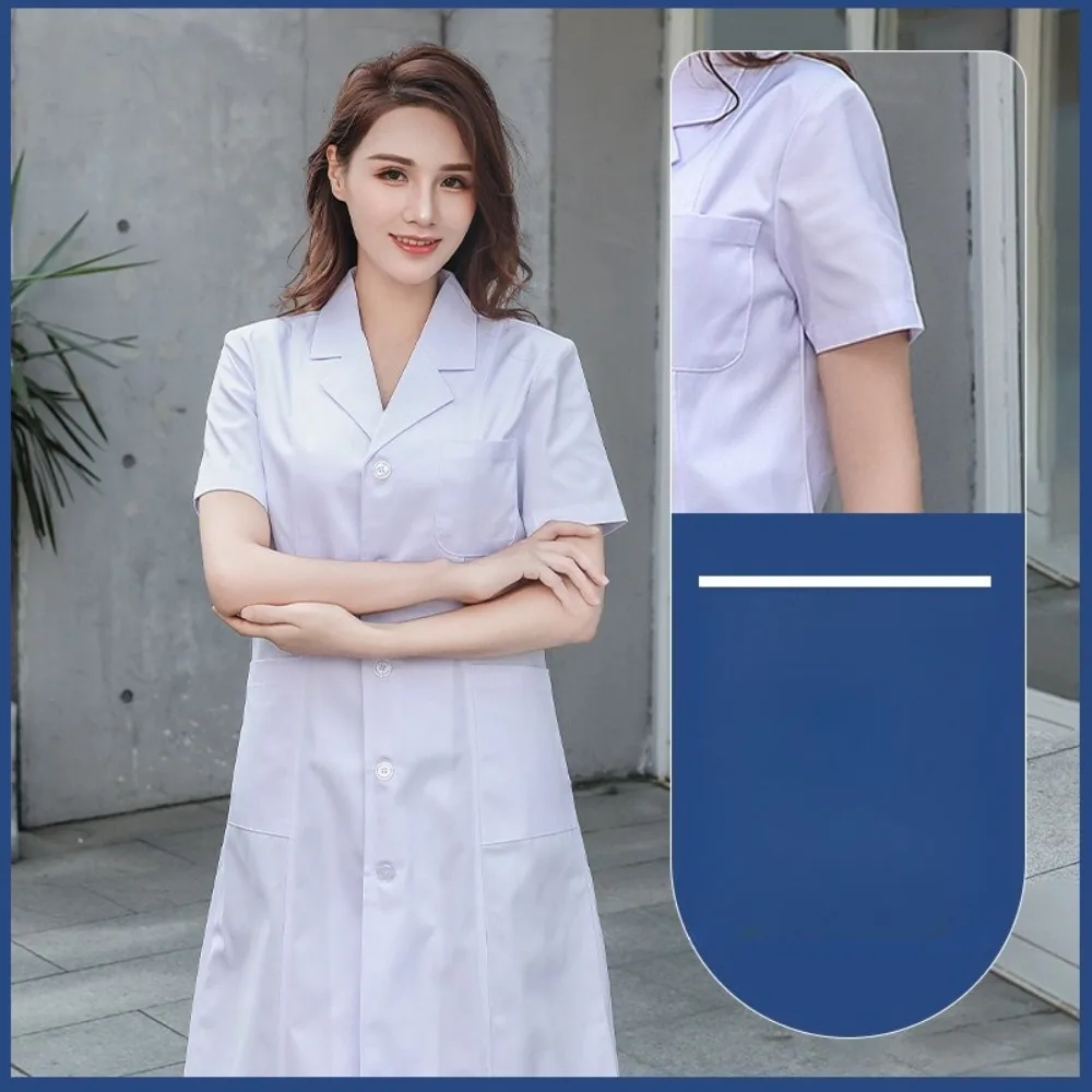 

Лабораторное пальто с короткими рукавами пищевой фабрики, удобная дышащая многофункциональная рабочая форма