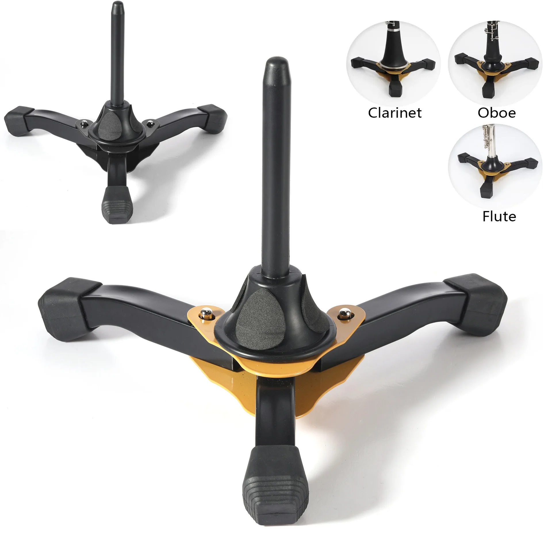 

Folding Clarinet, Clarinet, Flute and Oboe Tripod Stand, Portable Rest Stand for Woodwind Instruments