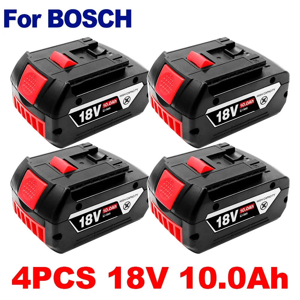 

For Bosch professional 18V 10.0AH Li-ion battery BAT610G+AL1820CV replacement with LED & for Bosch quick charger 14.4V-18V 18650