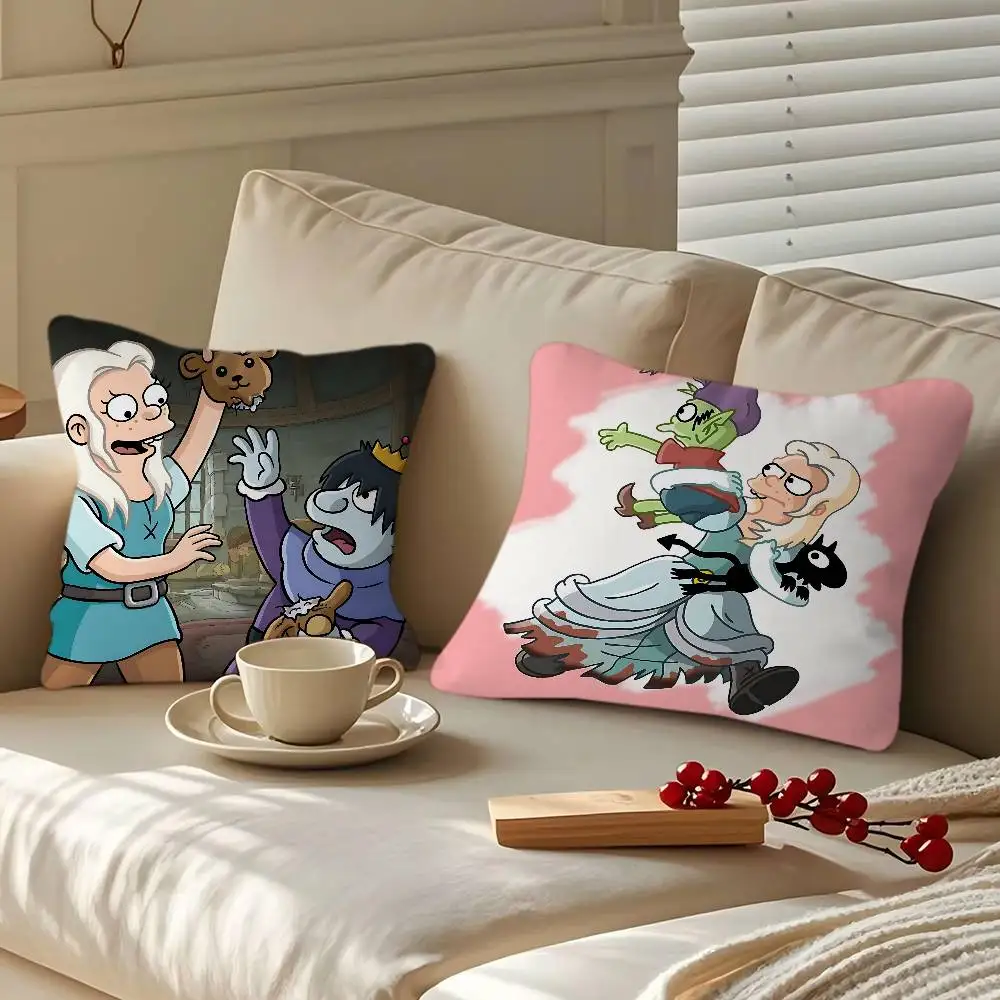 

D-DisenchantmentS Pillow Case Removable Washable Cushion Cover – All-Season Soft Linen