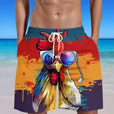 

Summer funny and handsome Hawaiian casual animal shorts breathable