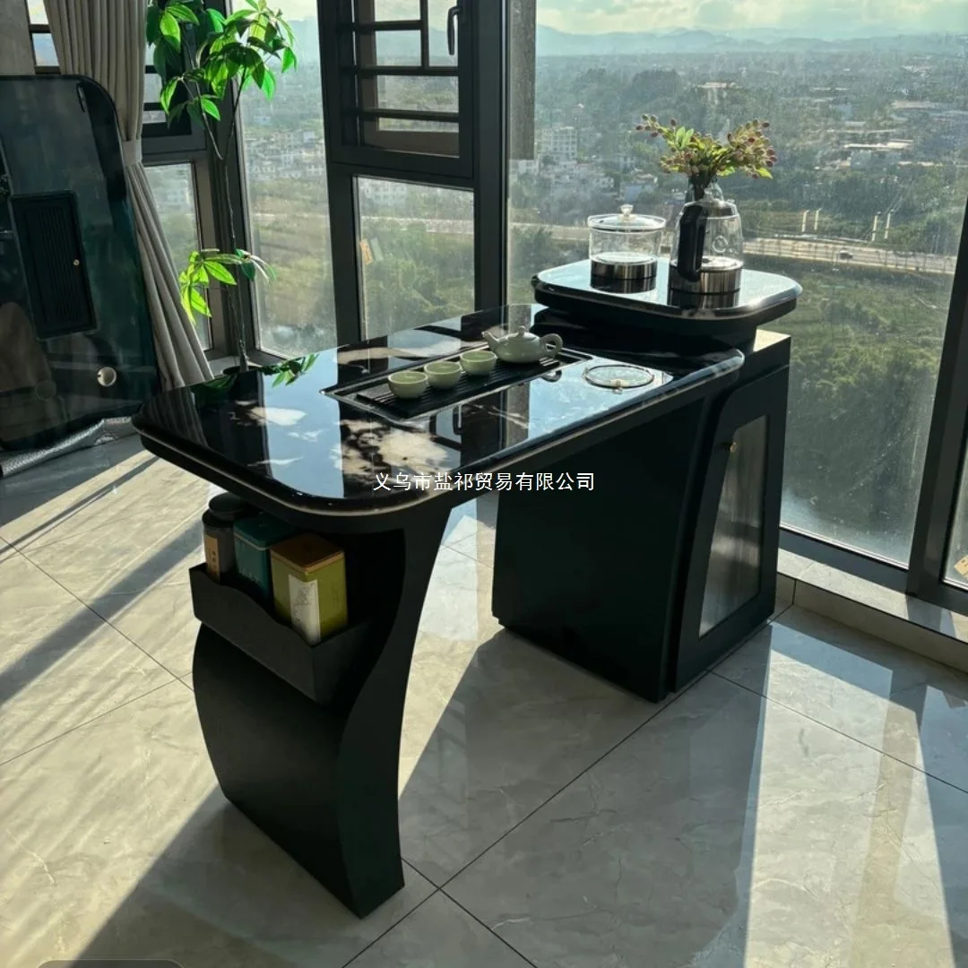 DSA kettle integrated embedded balcony tea table and chair combination high-end household tea brewing table