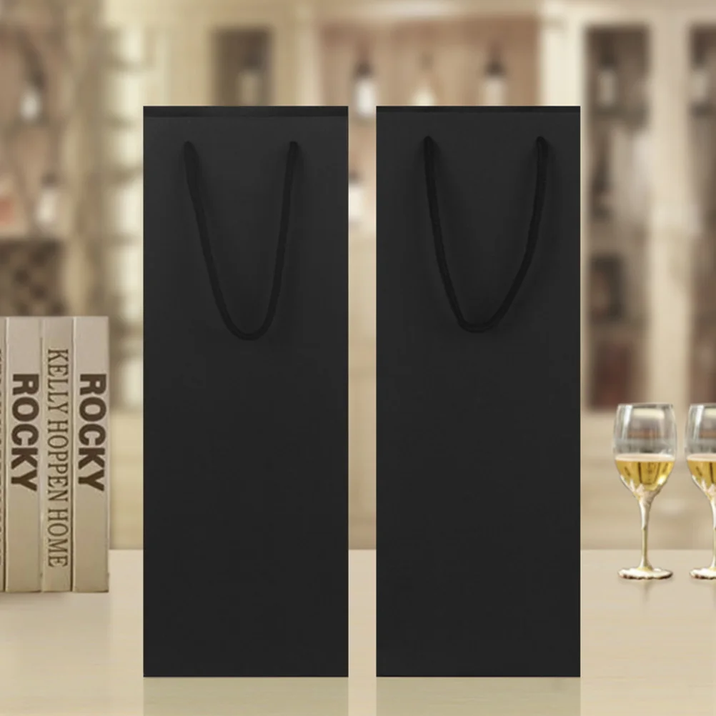 

12Pcs High Quality Wine Gift Bags Sturdy Bottle Reusable for Special Occasions Black Wine Carry Bag Single Bottle Tote