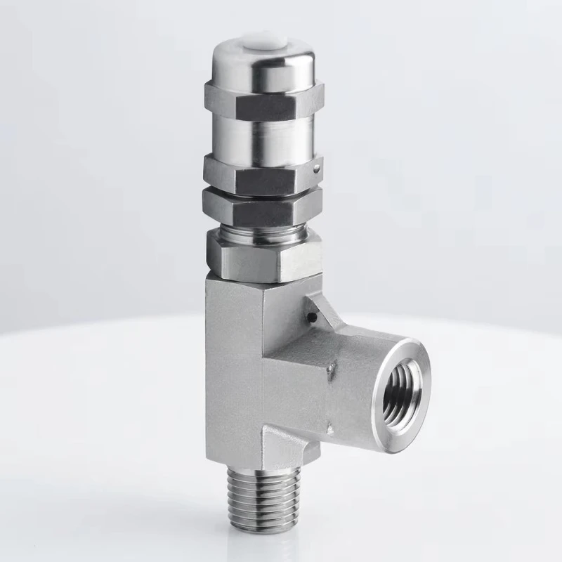 Adjustable high pressure relief valve 316 stainless steel 50-6000psig for liquid and gas NPT/BSPT/ISO interface connections
