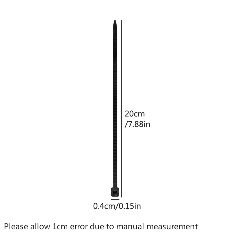 100 قطعة من ربطات الكابلات، تصميم متعدد الأغراض ذاتي القفل، ربطات سلكية قوية لا تتراجع