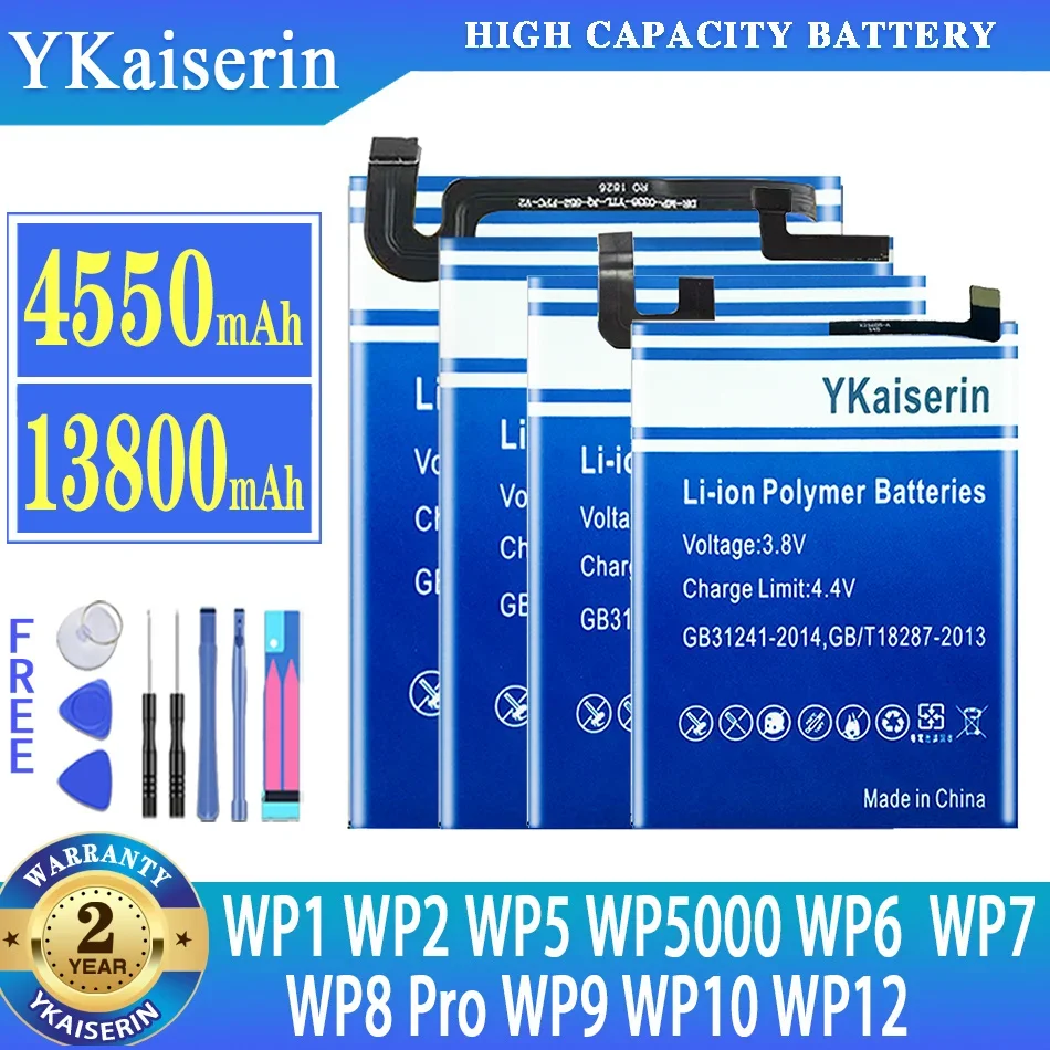 

Аккумулятор YKaiserin для Oukitel WP1 WP2 WP6 WP5 WP5000 WP7 WP8 Pro WP8Pro WP9 WP10 WP12 Аккумулятор для мобильного телефона + бесплатные инструменты