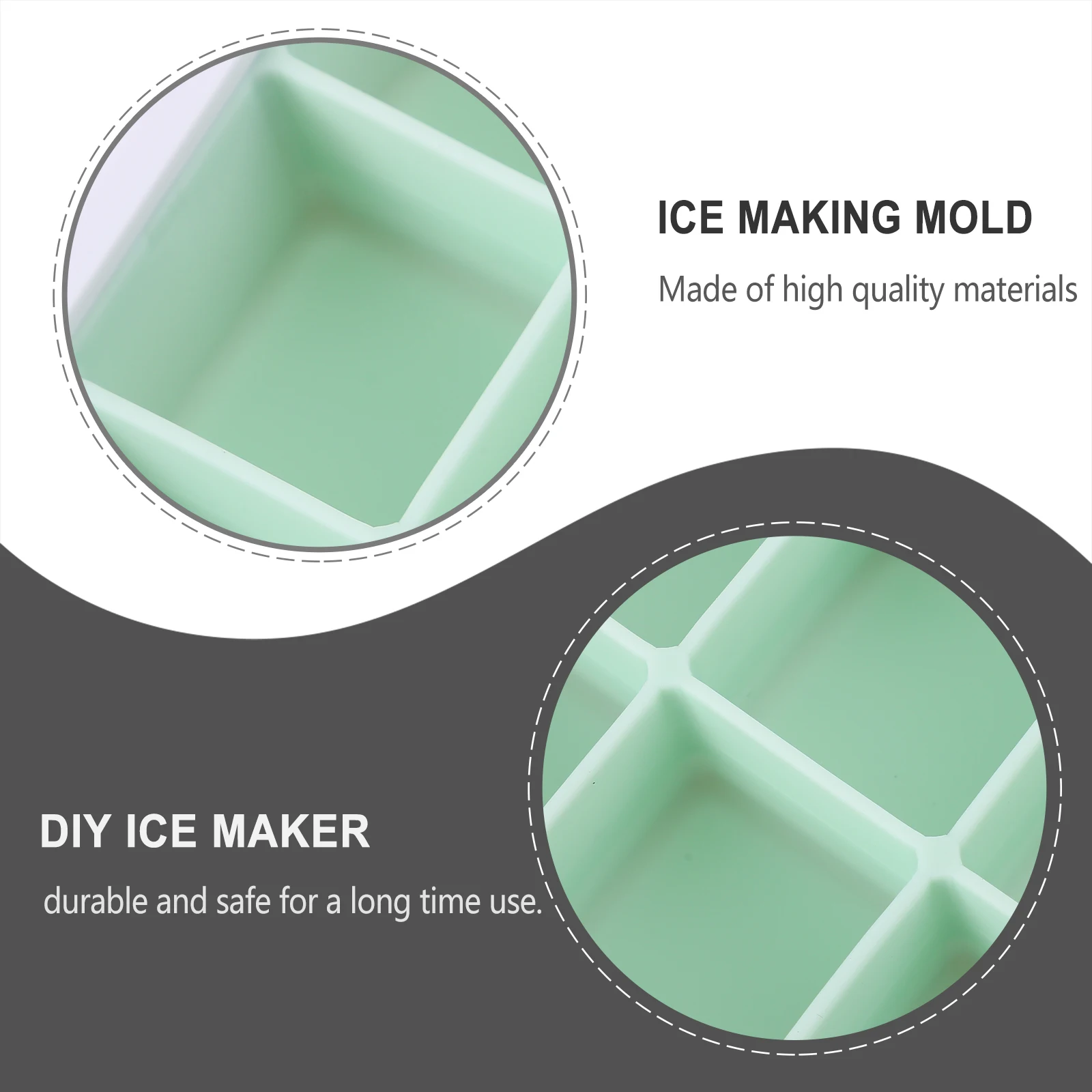 

16 Grid Silicone Ice Cube Mold Resistance Deformation Resistance for Colorful Juices Freeze Ice Making Mold