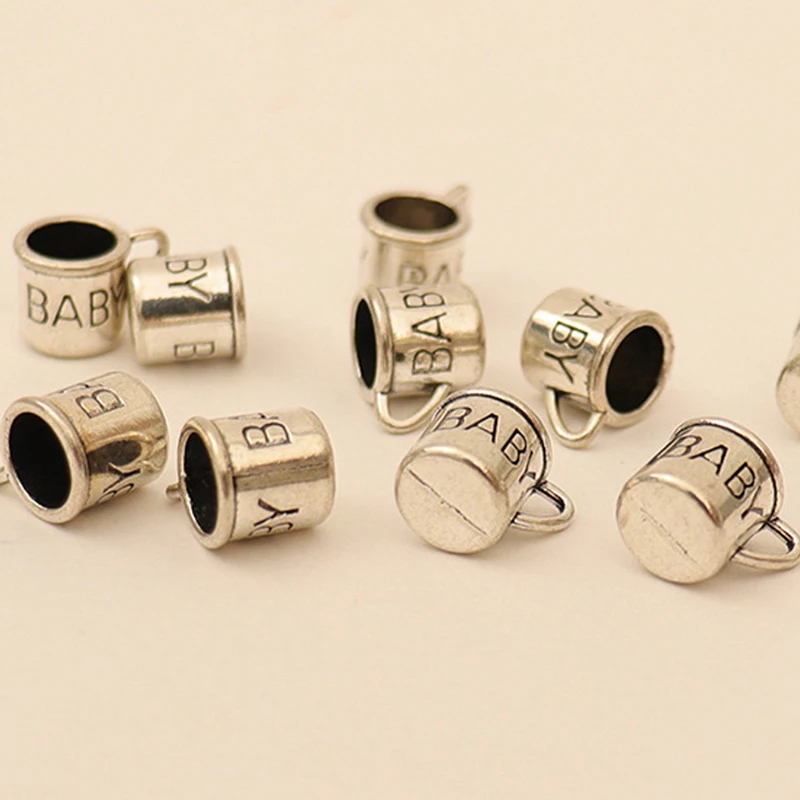 ชุดของเล่นจำลองถ้วยน้ำชาโบราณ 10 ชิ้น ทำจากโลหะผสม สำหรับตกแต่งบ้านตุ๊กตา