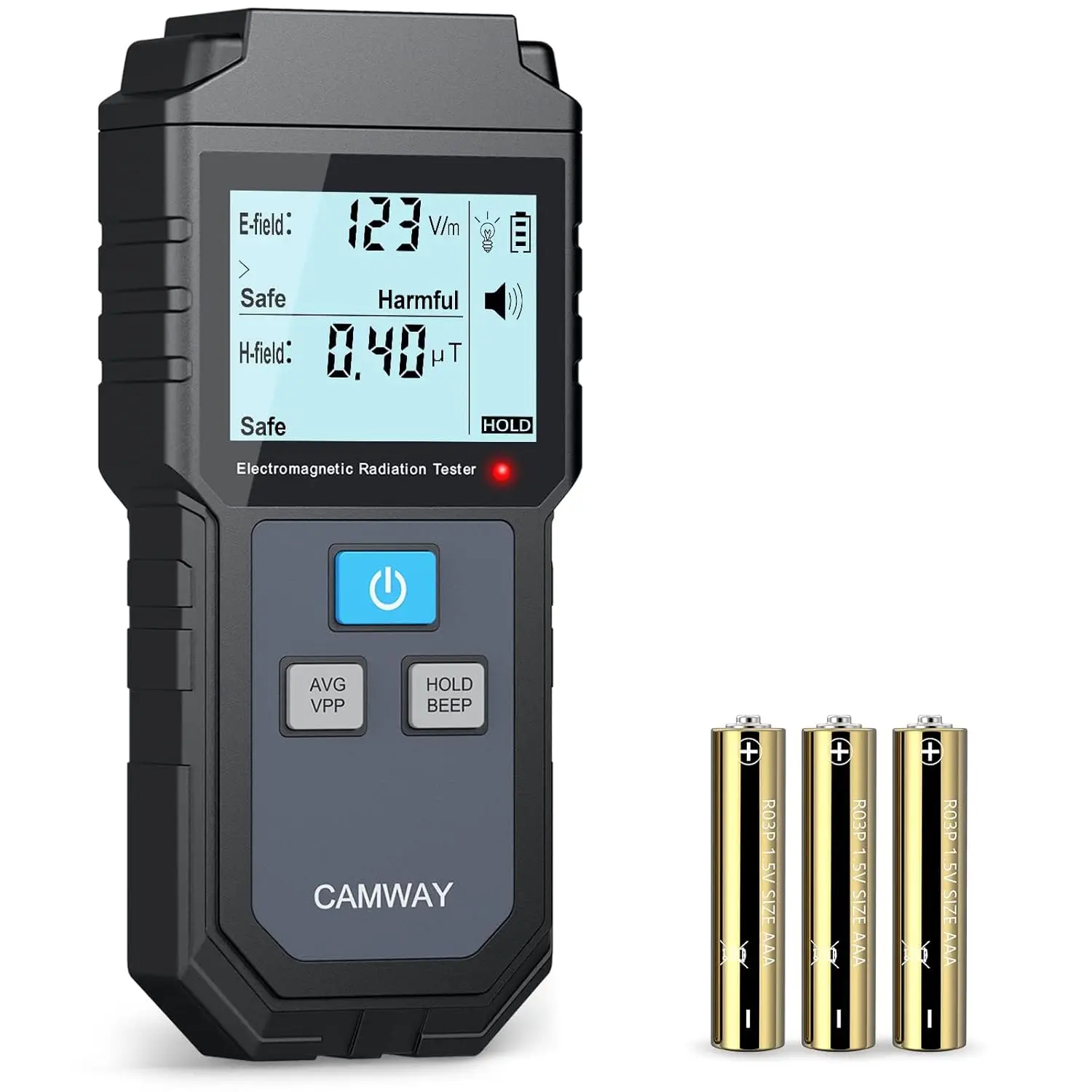Medidor EMF, Detector de radiación de campo electromagnético, Mini retroiluminación Digital portátil, Detector EMF LCD, alarma de luz de sonido para el hogar