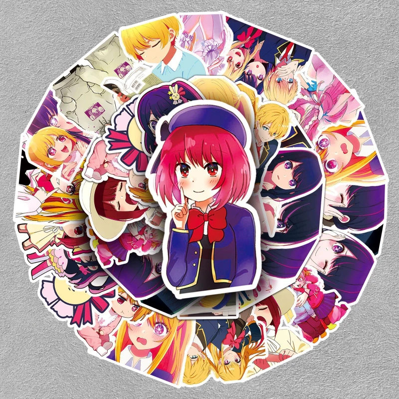 50/30/10PCS Hoshino Ai Aqua Ruby Popular Anime 2D Peripherals Notebooks Account Books Luggage Decoration Waterproof Stickers