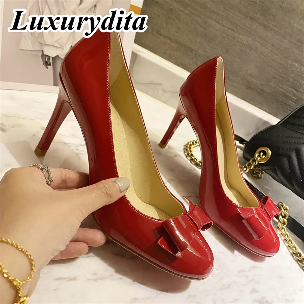

Top Quality Womens High Heels 0-12cm Luxury Fashion Ladies Sandals Designer Classic Red Heel Real Leather sole Mules Shoes 2085
