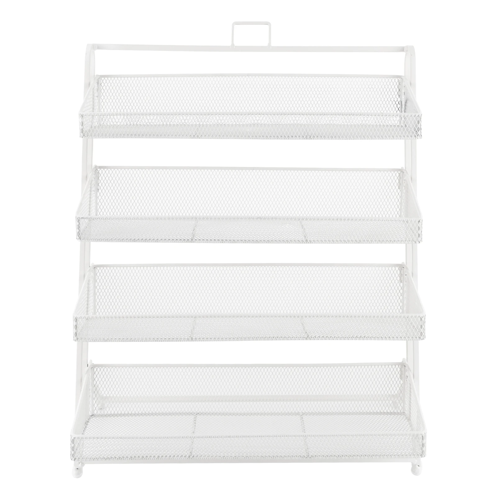 

4-Tier Retail Counter Display Rack, Sturdy Iron Construction, Large 16.14x9.84x20.27 Inches, Easy to Clean, Modern Storage Solut