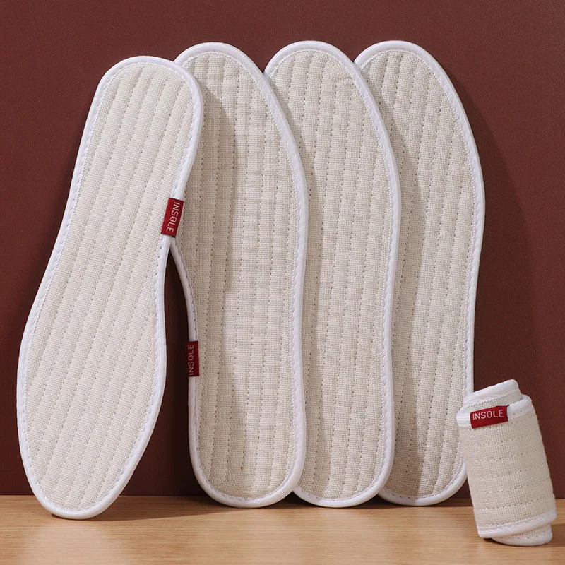 

2Pairs Comfortable Durable Sport Shoe Sole Cotton Insoles Men Women Boot Sweat-Absorbent Feet Pad Breathable Deodorant Cloth