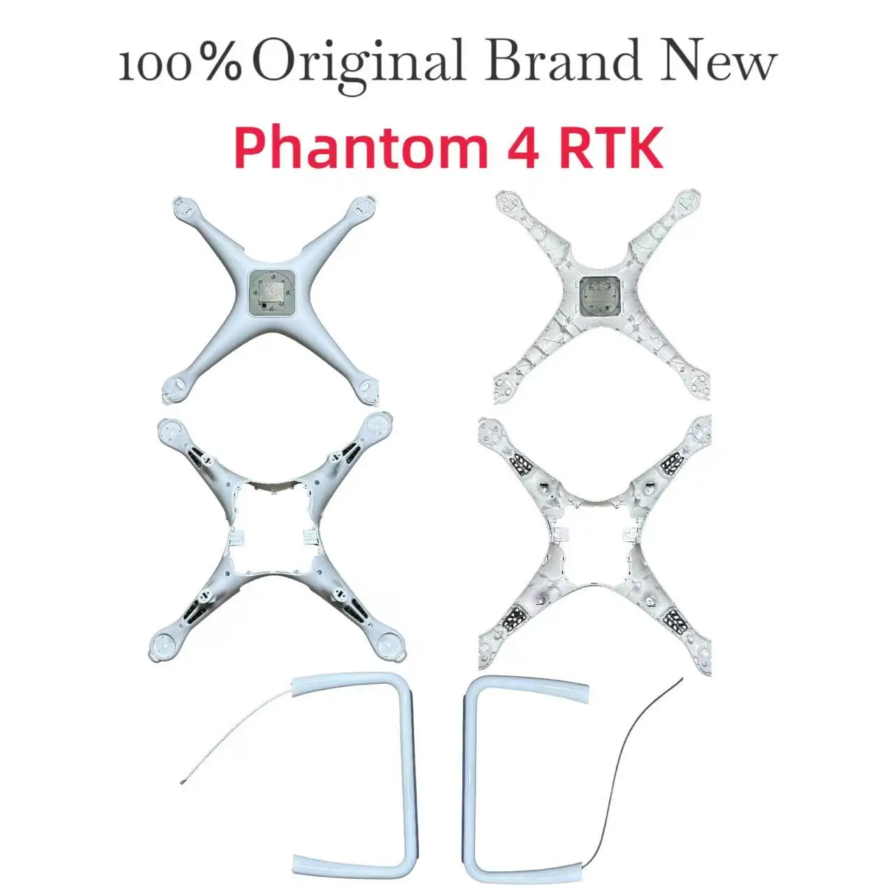 

100% Оригинальные Новые Запчасти для Ремонта Phantom 4 RTK: Средняя рама, Верхняя крышка, Шасси, Корпус, Запасные части