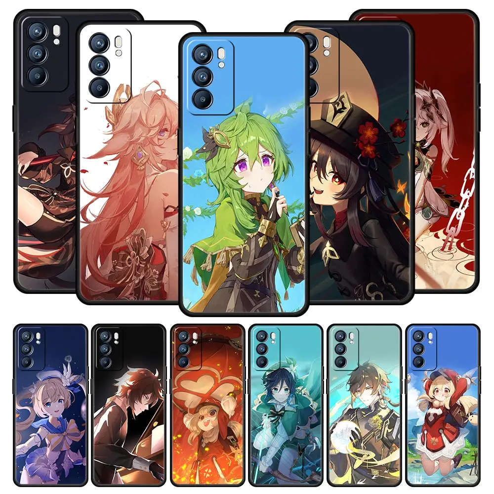 Genshin impact Baizhu Phone Case For Oppo Find X6 Pro X5 A54 A53 A52 A9 A15 A95 A17 A16 A76 A74 A57 A31 Reno8 Reno6 Pro 5G Cover