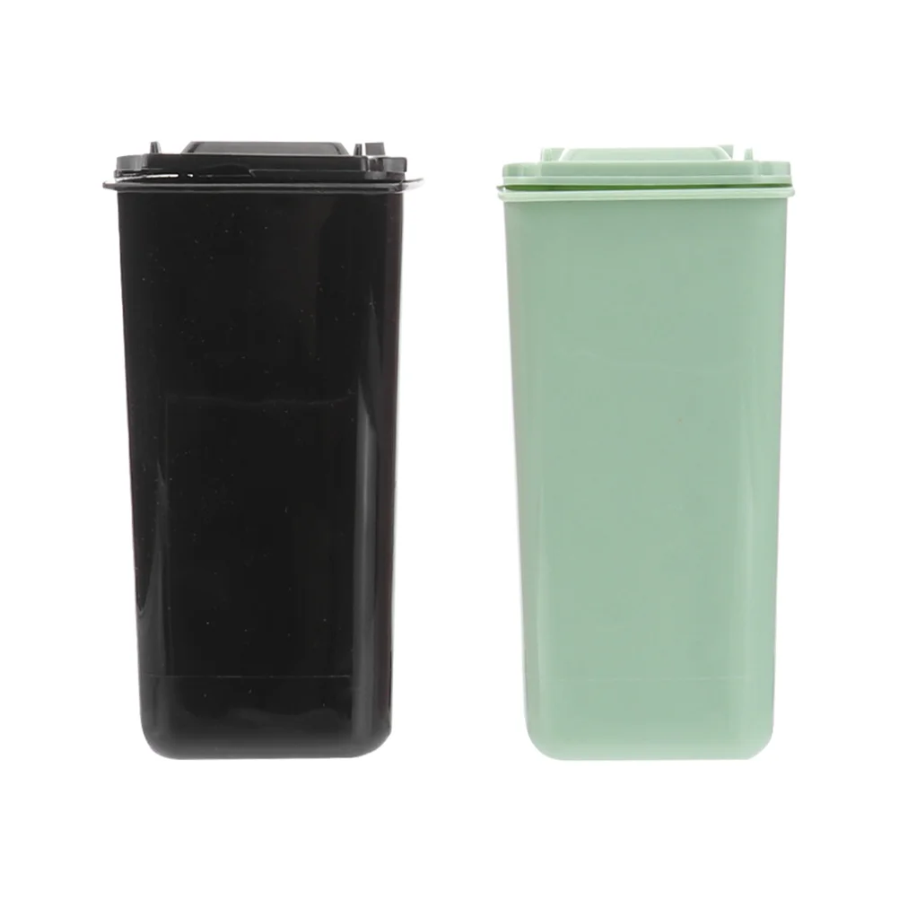 

2 Pcs Desktop Trash Can Bathroom Sorting Dump Cans for Office Accessories Car Bin Junk Case Bucket Small Compression